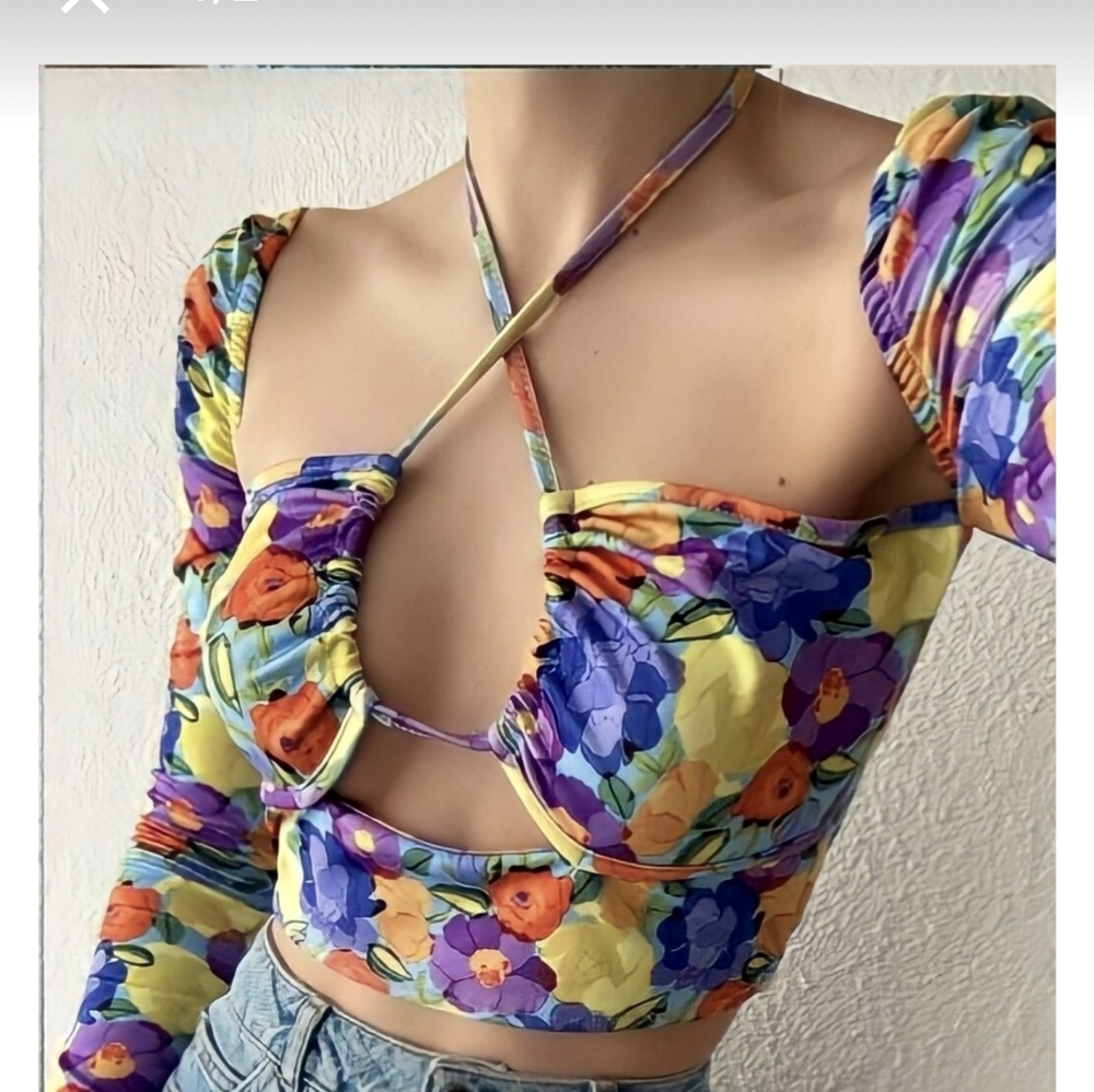 flower print blouse